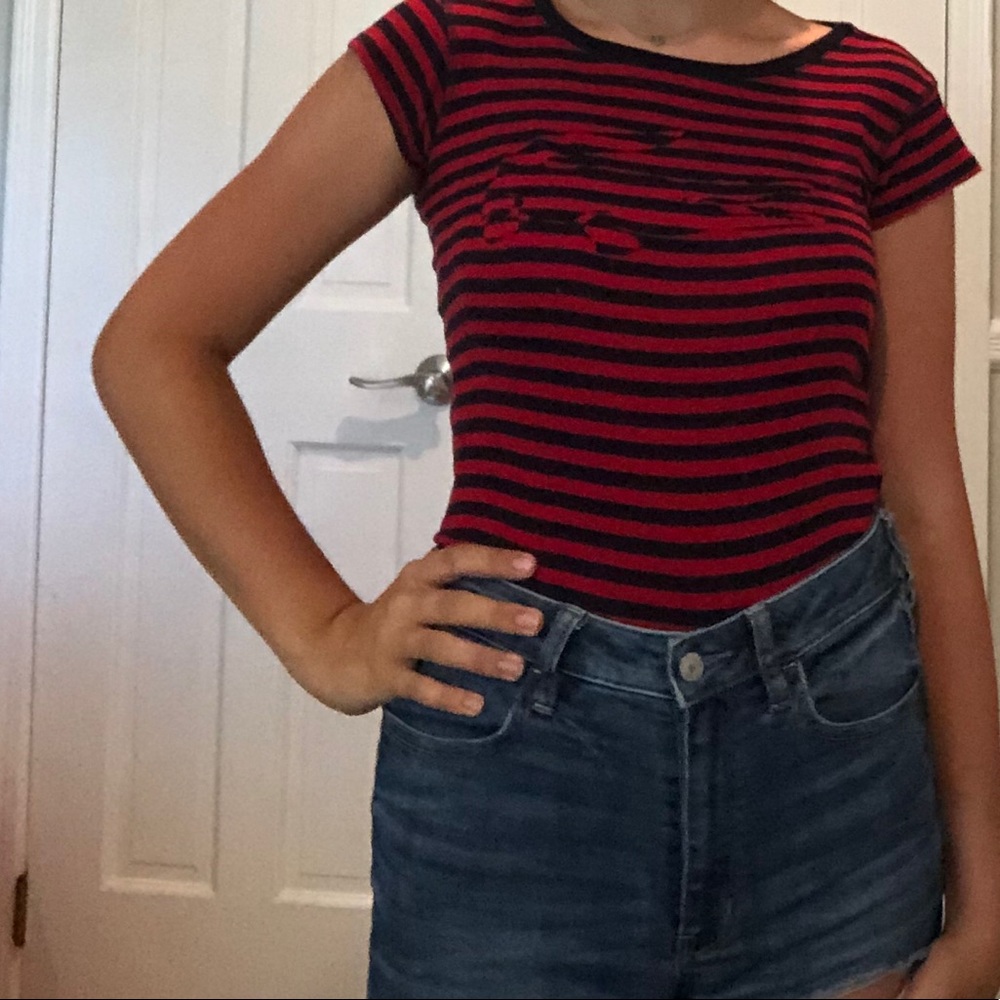 Lacoste Alligator Striped Tee 2000s